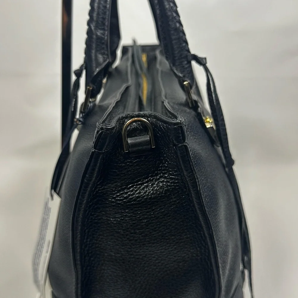 Rebecca Minkoff Regan Black Leather Tote/Satchel Top Handle Bag NEW WITH TAGS! - Picture 5 of 10
